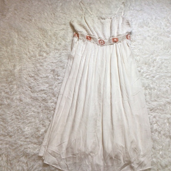 NWT TORRID 22 24 Crochet Maxi Gauze Smock Summer Peasant 3X Boho Pretty Girly - Picture 3 of 13